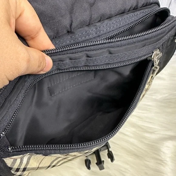 BURBERRY classic plaid belt bag / body bag in black - Picture 10 of 16
